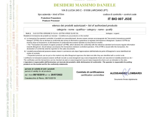 Certificazione Bio